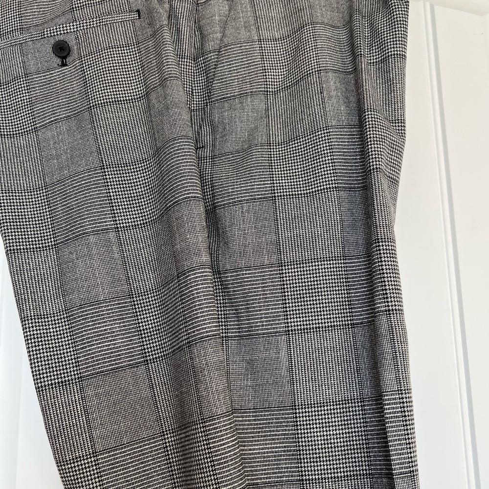 NWT Express Extra Slim Plaid Flannel Elastic Waist Dress Pant - Picture 7 of 14